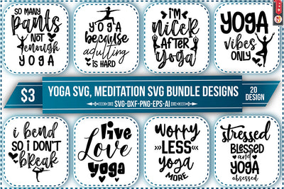 Yoga Svg, Meditation Svg Bundle Designs SVG Nbd161 