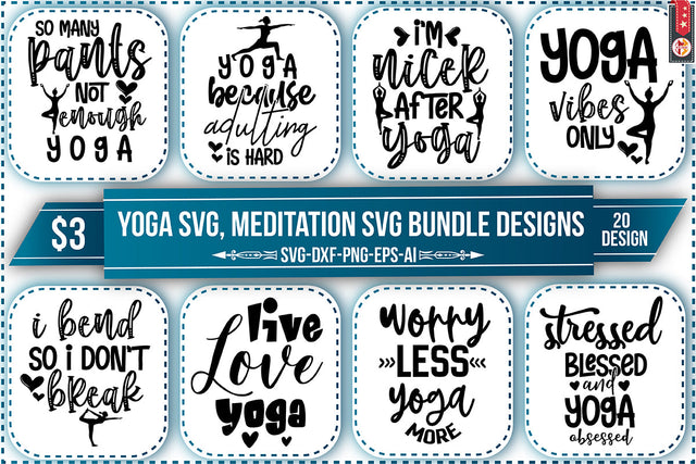 Yoga Svg, Meditation Svg Bundle Designs SVG Nbd161 