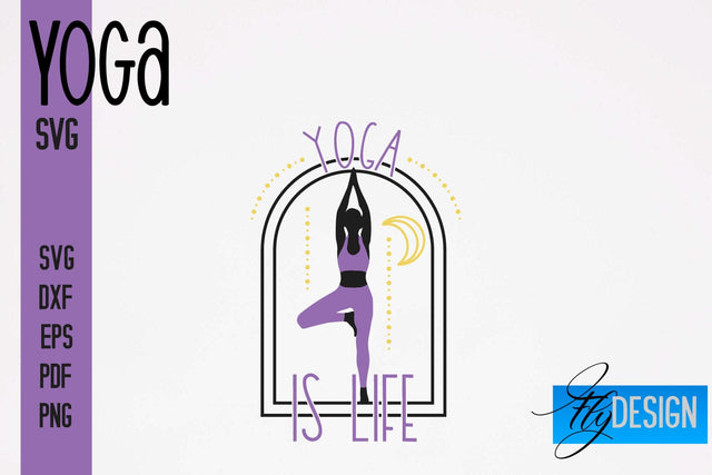 Yoga SVG | Yoga Quotes SVG Design | Sport SVG Design SVG Fly Design 