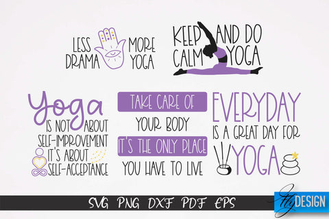 Yoga SVG | Yoga Quotes SVG Design | Sport SVG Design v.1 SVG Fly Design 