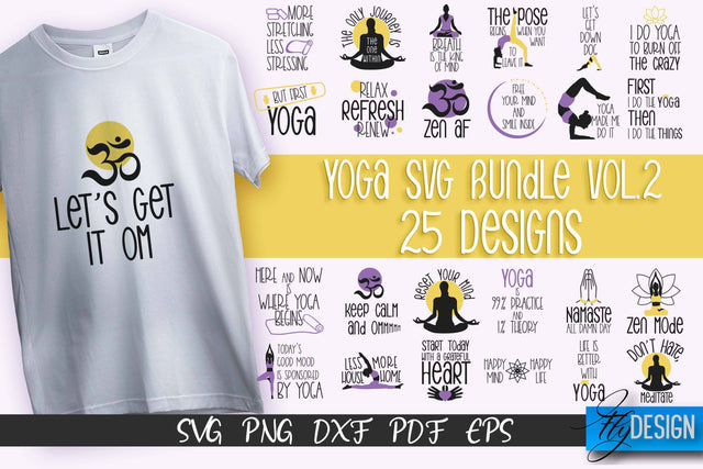 Yoga SVG | Yoga Quotes SVG Design | Sport SVG Design v.2 SVG Fly Design 