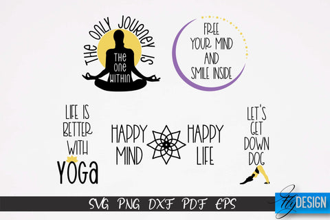 Yoga SVG | Yoga Quotes SVG Design | Sport SVG Design v.2 SVG Fly Design 