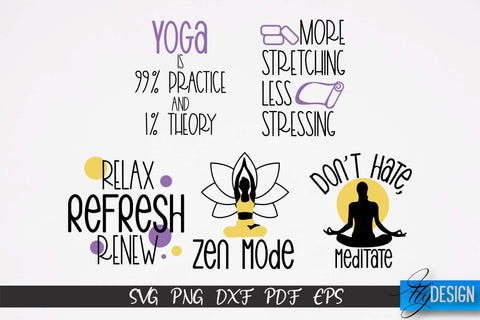 Yoga SVG | Yoga Quotes SVG Design | Sport SVG Design v.2 SVG Fly Design 