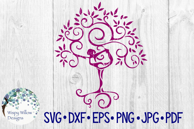 Yoga Tree SVG Wispy Willow Designs 