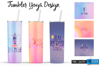 Yoga Tumblers | Yoga Tumbler Sublimation | PNG 20 Oz Tumbler | Tumbler Wrap Sublimation Fly Design 