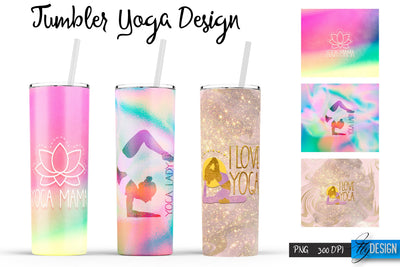 Yoga Tumblers | Yoga Tumbler Sublimation | PNG 20 Oz Tumbler | Tumbler Wrap Sublimation Fly Design 
