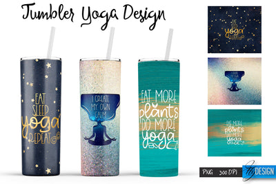 Yoga Tumblers | Yoga Tumbler Sublimation | PNG 20 Oz Tumbler | Tumbler Wrap Sublimation Fly Design 