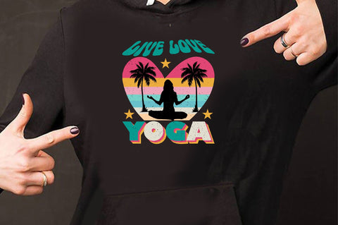 Yoga Vintage T-Shirt Design Bundle Sublimation SVGArt 