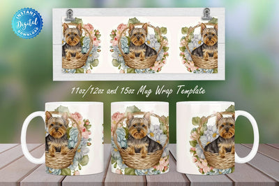 Yorkshire Terrier 11, 12 & 15 Oz Mug Sublimation Sublimation Regulrcrative 
