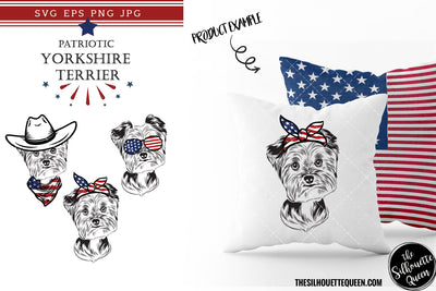 Yorkshire Terrier Dog Patriotic Cut files and Sublimation SVG Loveleen Kaur 