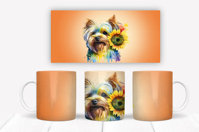 Yorkshire terrier mug wrap | Dog mug sublimation Sublimation Svetana Studio 
