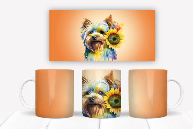 Yorkshire terrier mug wrap | Dog mug sublimation Sublimation Svetana Studio 