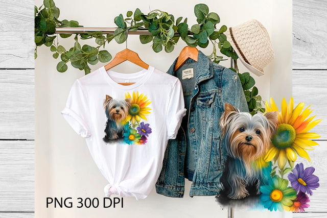 Yorkshire terrier sublimation | Dog clipart PNG Sublimation Svetana Studio 