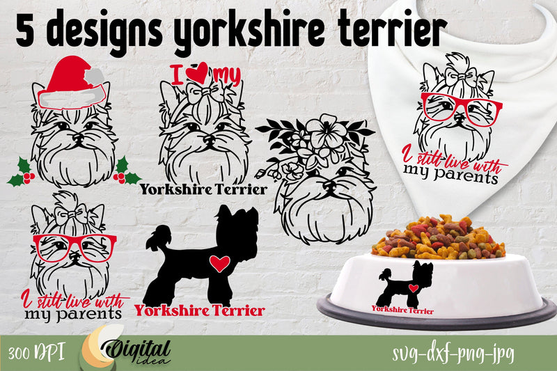 Yorkshire terrier SVG | Dogs SVG | Pet Portrait SVG Evgenyia Guschina 