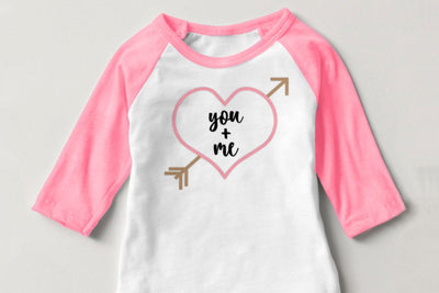 You and Me Heart with Arrow SVG SVG Designed by Geeks 