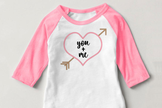 You and Me Heart with Arrow SVG SVG Designed by Geeks 