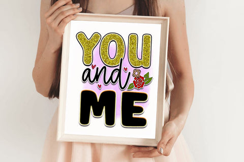 You and me Sublimation PNG, Wedding Sublimation Design Sublimation Regulrcrative 