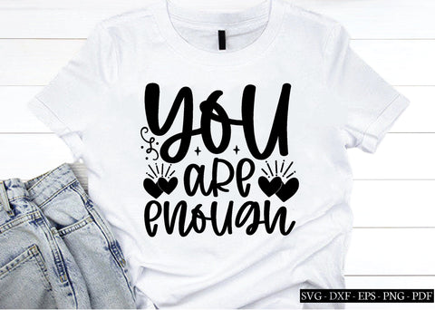 you are enough svg, happy life sayings, Affirmations quotes svg, Affirmations design bundle, Inspirational svg design SVG designstore 
