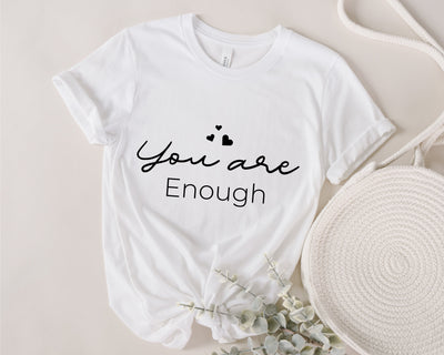 You Are Enough Svg, Inspirational Svg, Positive Quote Svg, Mental Health Svg, Positive Svg, Motivational Svg, Self Love Svg, png dxf SVG Fauz 
