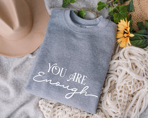 You Are Enough SVG, Mental Health Awareness svg, Positive SVG, Self care svg, Mental Health Svg, Self love svg, Motivational svg, png dxf SVG Fauz 