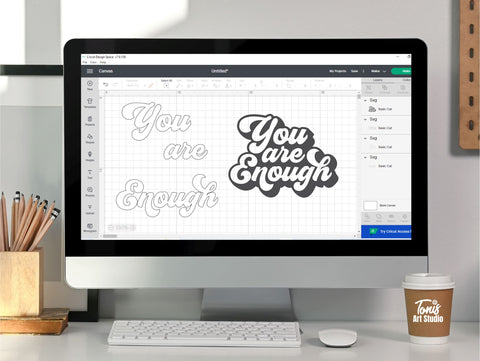 You Are Enough SVG PNG DXF, Motivational Saying, Inspirational Svg, Positive Quote Svg, Mental Health Svg, Self Love Svg SVG TonisArtStudio 