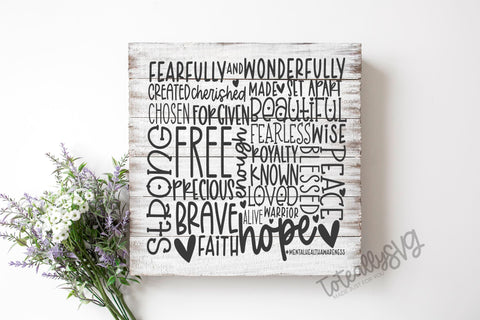 You Are Known, Loved, Chosen, Enough SVG SVG Toteally Creations 