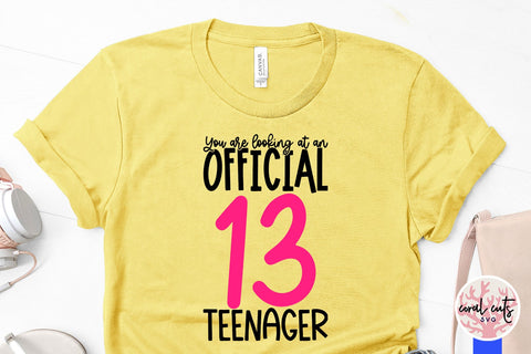 You are looking at an official teenager - Birthday SVG EPS DXF PNG Cutting File SVG CoralCutsSVG 