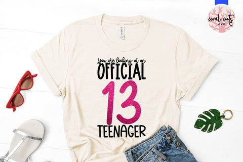 You are looking at an official teenager - Birthday SVG EPS DXF PNG Cutting File SVG CoralCutsSVG 