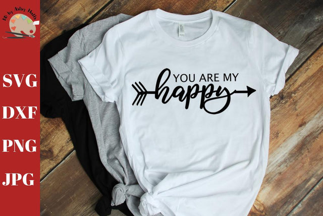 You Are My Happy Place decal svg - love quote svg dxf png jpg SVG The Artsy Spot 