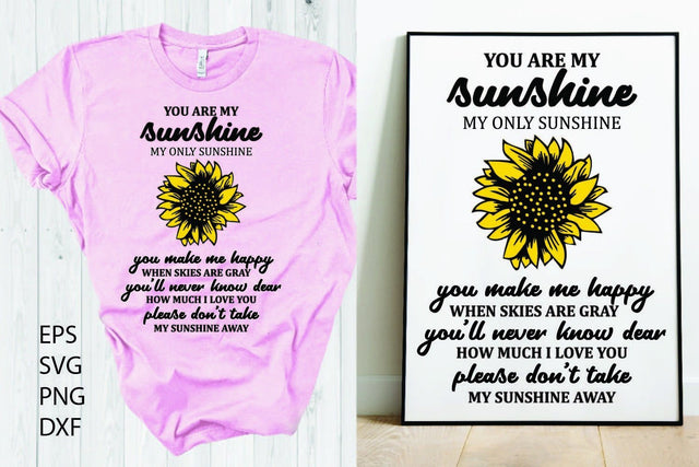 You are my sunshine svg , Sunflower svg, sunshine svg SVG Paper Switch 