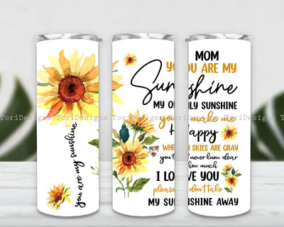 You are My Sunshine Tumbler PNG, 20oz Skinny Tumbler PNG, Sublimation Design Download, Coffee Tumbler, Skinny Tumbler PNG Sublimation ToriDesigns 