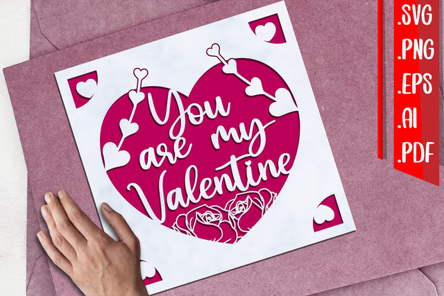 You are my Valentine Greeting Cards svg eps png ai pdf SVG zafrans studio 