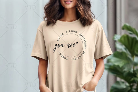 You are Strong Svg Png Files, Loved Svg, Worthy Svg, You are Important Svg, Bible Verse Svg, Christian Svg Cut Files, Mindfulness Quote Svg SVG DesignDestine 