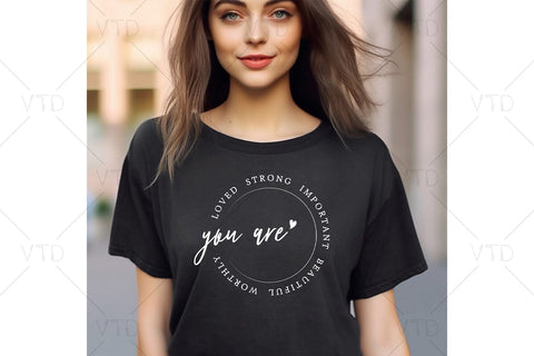 You are Strong Svg Png Files, Loved Svg, Worthy Svg, You are Important Svg, Bible Verse Svg, Christian Svg Cut Files, Mindfulness Quote Svg SVG DesignDestine 