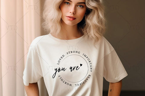 You are Strong Svg Png Files, Loved Svg, Worthy Svg, You are Important Svg, Bible Verse Svg, Christian Svg Cut Files, Mindfulness Quote Svg SVG DesignDestine 