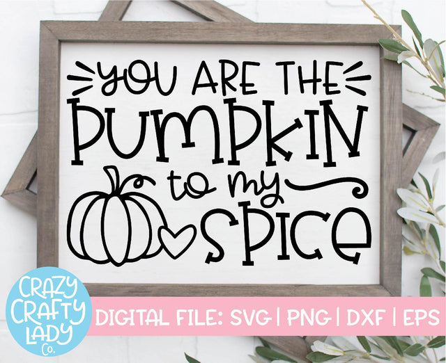 You Are the Pumpkin to My Spice | Fall SVG Cut File SVG Crazy Crafty Lady Co. 