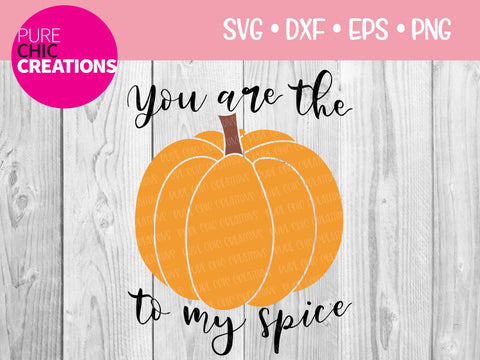 You Are The Pumpkin To My Spice SVG - Cricut - Silhouette - svg - dxf - eps - png - Digital File - SVG Cut File - Quote Cut File - Fall SVG SVG Pure Chic Creations 