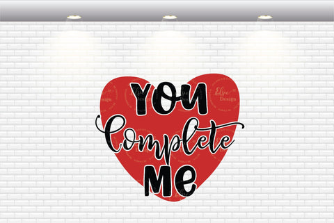 You Complete Me - SVG, PNG, DXF, EPS SVG Elsie Loves Design 