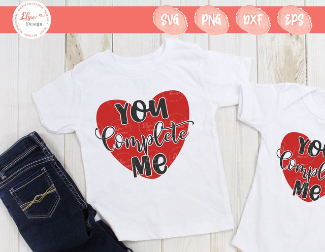 You Complete Me - SVG, PNG, DXF, EPS SVG Elsie Loves Design 