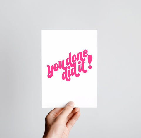 You Done Did It! Hand Lettered SVG Cut File SVG Maple & Olive Designs 