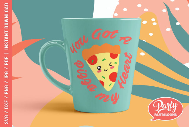 YOU GOT A PIZZA MY HEART | cute food, pizza, kawaii SVG SVG Partypantaloons 
