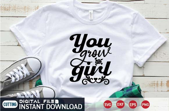 you grow girl SVG designer krishna 