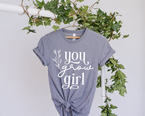 You Grow Girl Svg, Self Love Body Positive Svg, Motivational Svg, girl power svg, plant lady svg, plant mom svg, svg for shirt, svg cut file SVG Fauz 