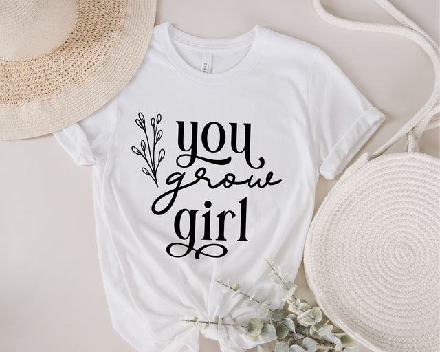 You Grow Girl Svg, Self Love Body Positive Svg, Motivational Svg, girl power svg, plant lady svg, plant mom svg, svg for shirt, svg cut file SVG Fauz 