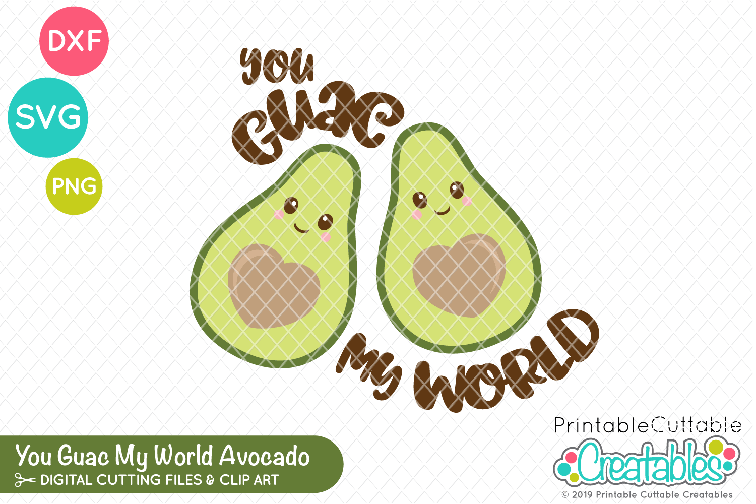 Heart Avocados Sublimation and DTF Iron on Transfers