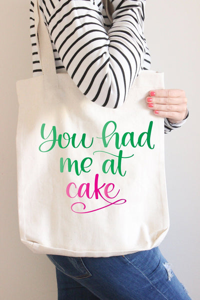 You Had Me At Cake Cut File SVG Cursive by Camille 
