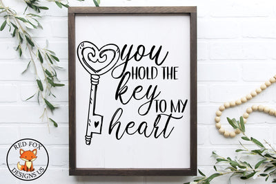 You Hold The Key To My Heart | Valentine's Day | SVG PNG DXF SVG RedFoxDesignsUS 