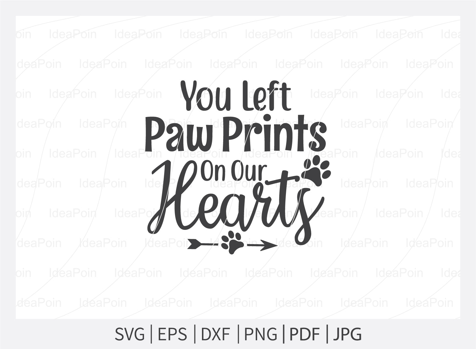 Dog Memorial Paw SVG
