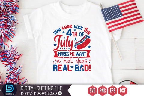 You look like the 4th of july makes me want a hot dog real bad SVG SVG DESIGNISTIC 