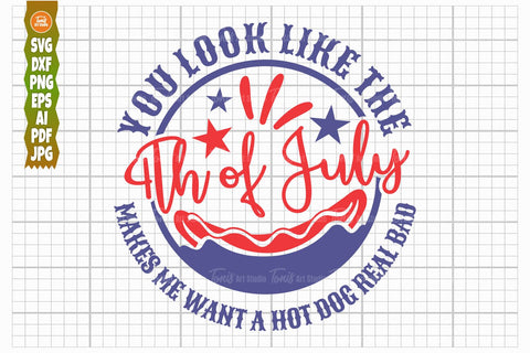 You look like the 4th of july SVG, Makes Me Want a Hot Dog Real Bad, Funny 4th of July, 4th of July Clipart SVG TonisArtStudio 